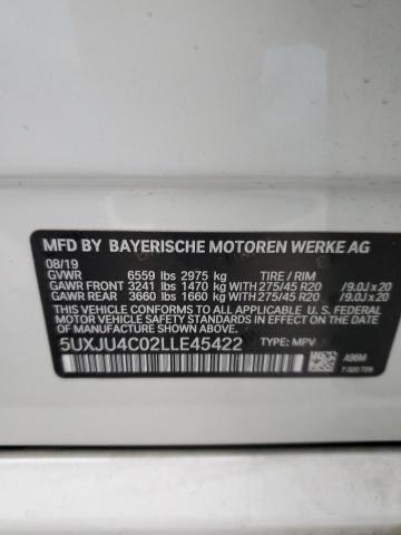 2020 BMW X5 M50I 5UXJU4C02LLE45422