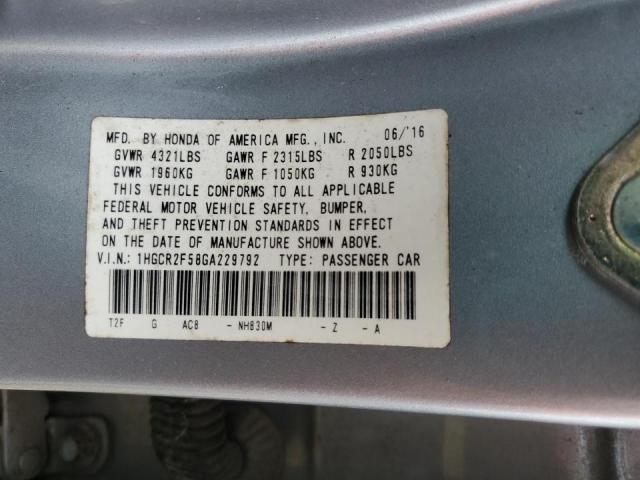 2016 HONDA ACCORD SPO - 1HGCR2F58GA229792