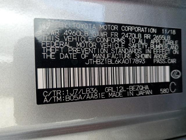 2019 LEXUS GS 350 BAS - JTHBZ1BL6KA017893
