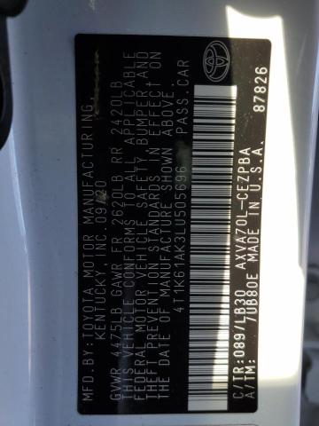 2020 TOYOTA CAMRY XSE - 4T1K61AK3LU505696