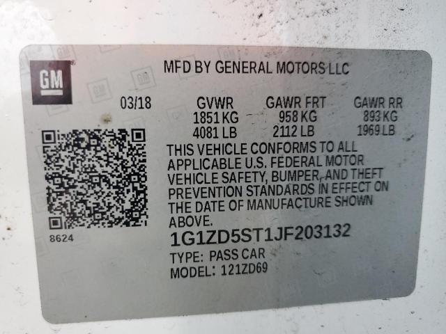2018 CHEVROLET MALIBU LT - 1G1ZD5ST1JF203132