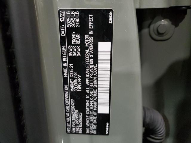 2023 VOLVO XC40 PLUS YV4L12UW2P2024297