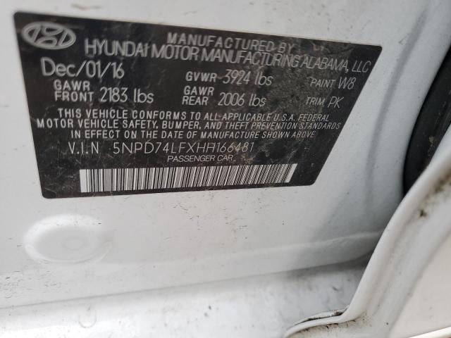 2017 HYUNDAI ELANTRA SE - 5NPD74LFXHH166481