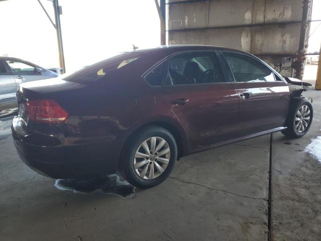 VOLKSWAGEN PASSAT S 2013 burgundy  gas 1VWAP7A36DC096378 photo #4