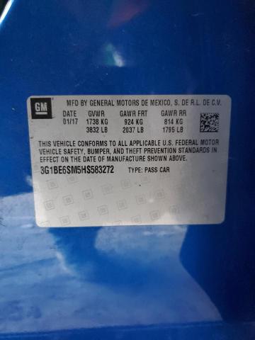 2017 CHEVROLET CRUZE LT - 3G1BE6SM5HS583272