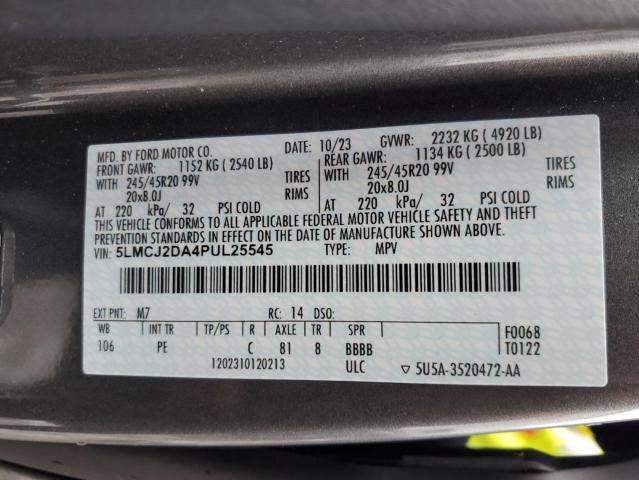 2023 LINCOLN CORSAIR RE - 5LMCJ2DA4PUL25545
