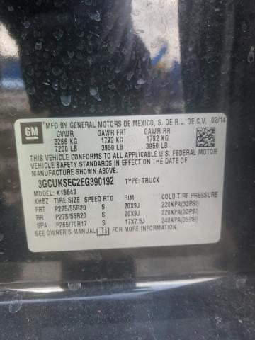 2014 CHEVROLET SILVERADO - 3GCUKSEC2EG390192