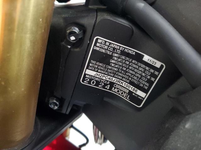 2024 HONDA CBR600 RR JH2PC40J3RK100186