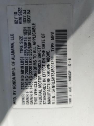 2018 HONDA ODYSSEY EX 5FNRL6H73JB091299