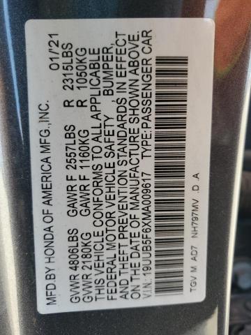 2021 ACURA TLX ADVANC 19UUB5F6XMA009617