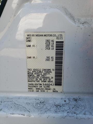 2021 NISSAN ALTIMA SV - 1N4BL4DV7MN346042