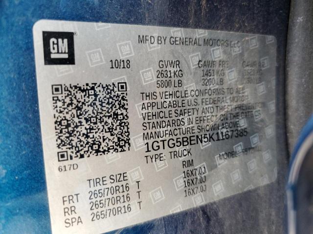 2019 GMC CANYON - 1GTG5BEN5K1167385