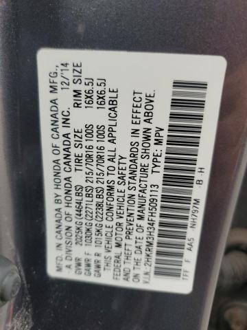 2015 HONDA CR-V LX - 2HKRM3H34FH509113