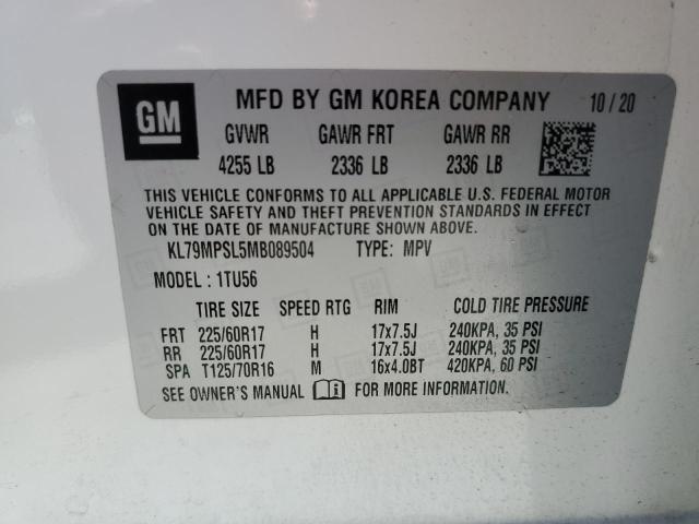 2021 CHEVROLET TRAILBLAZE - KL79MPSL5MB089504