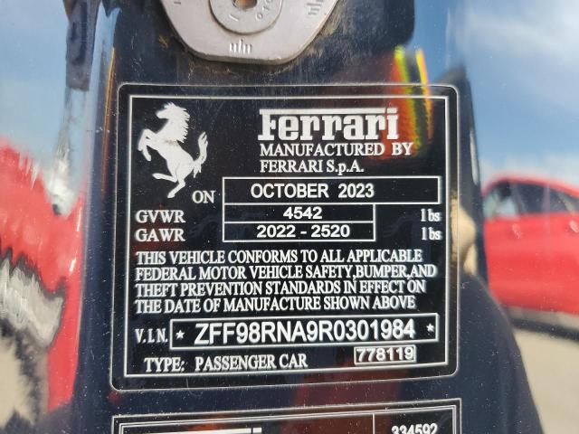 2024 FERRARI ROMA ZFF98RNA9R0301984