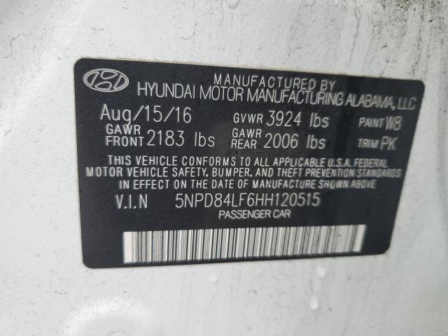 2017 HYUNDAI SONATA 5NPD84LF6HH120515