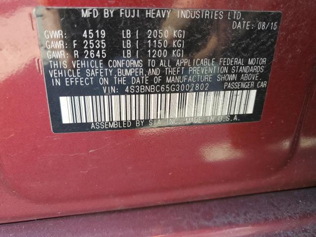 2016 SUBARU LEGACY 2.5 - 4S3BNBC65G3007802