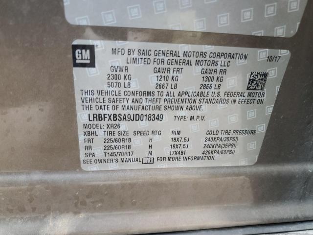 2018 BUICK ENVISION P - LRBFXBSA9JD018349