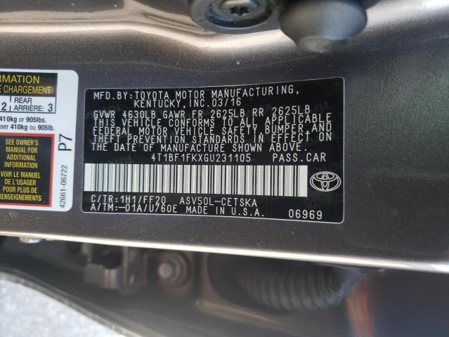 2016 TOYOTA CAMRY LE - 4T1BF1FKXGU231105