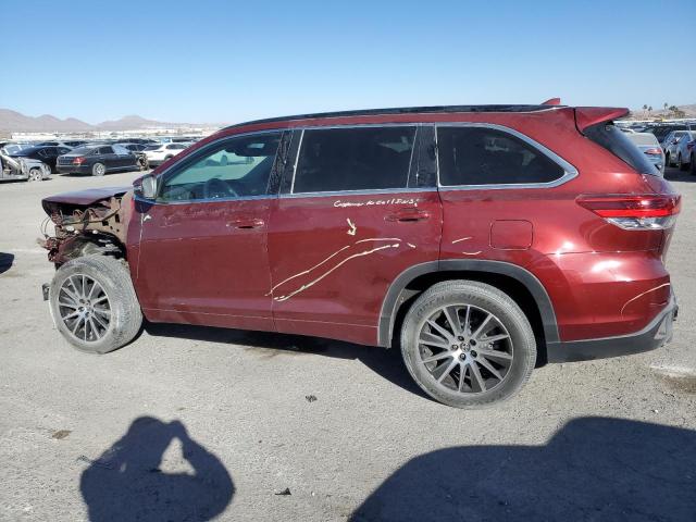 TOYOTA HIGHLANDER 2017 maroon  gas 5TDKZRFH6HS516808 photo #3