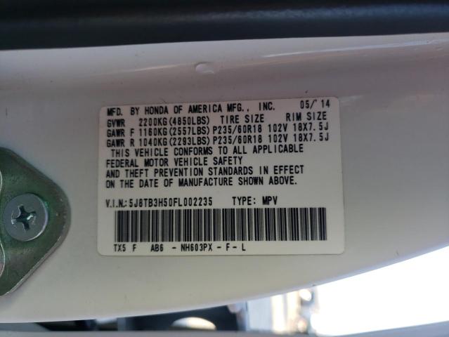 2015 ACURA RDX TECHNO - 5J8TB3H50FL002235