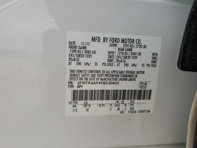 2015 FORD EDGE SPORT - 2FMTK4AP4FBC20433