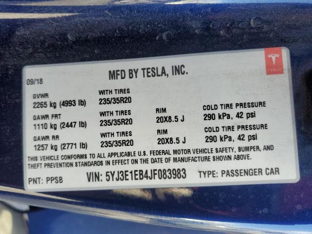 2018 TESLA MODEL 3 - 5YJ3E1EB4JF083983