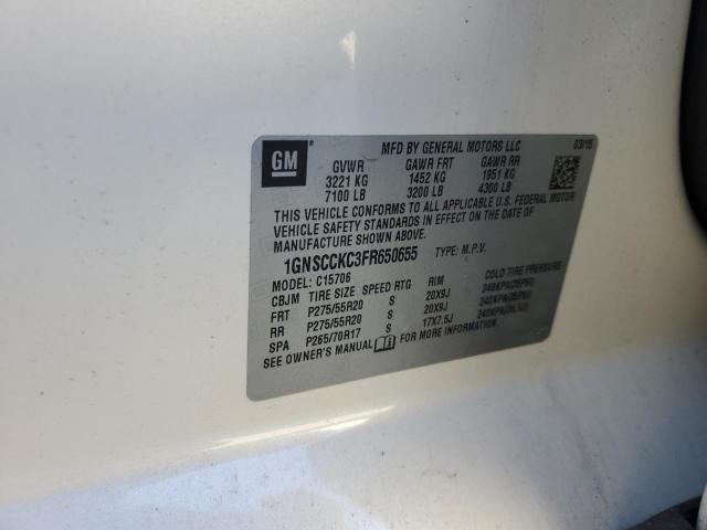 2015 CHEVROLET TAHOE C150 - 1GNSCCKC3FR650655