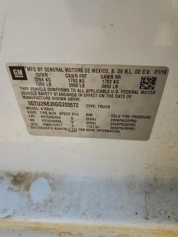 2016 GMC SIERRA K1500 SLT 3GTU2NEJ6GG203572