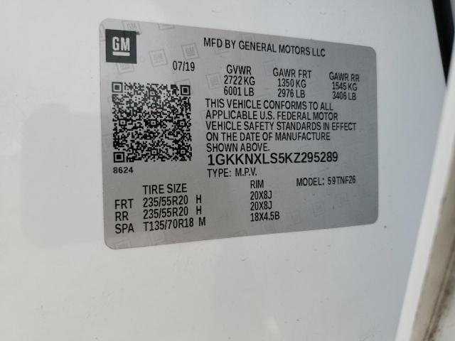 2019 GMC ACADIA DEN 1GKKNXLS5KZ295289