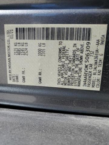 2021 NISSAN MAXIMA SR 1N4AA6EV1MC506309