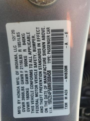 2021 HONDA INSIGHT EX 19XZE4F58ME008458