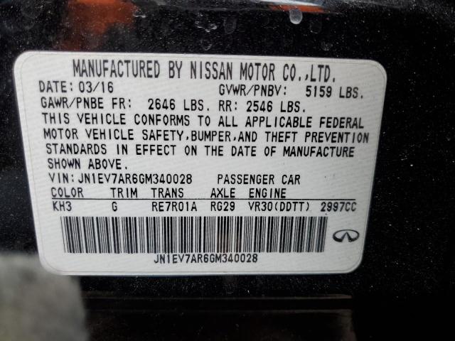 2016 INFINITI Q50 PREMIU - JN1EV7AR6GM340028
