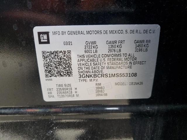 2021 CHEVROLET BLAZER 2LT 3GNKBCRS1MS553108