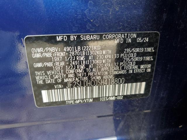 2025 SUBARU FORESTER S JF2SLDHC0SH418800