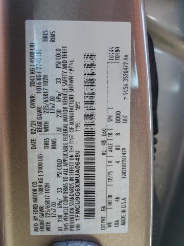 2021 FORD ESCAPE SE - 1FMCU9G6XMUA06480