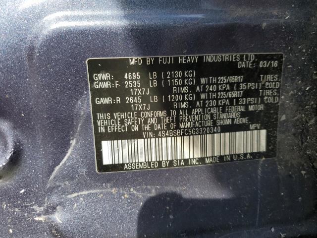 2016 SUBARU OUTBACK 2. - 4S4BSBFC5G3320340