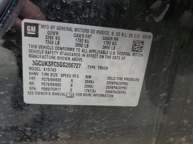 2016 CHEVROLET SILVERADO - 3GCUKSEC5GG266727