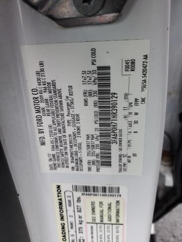 2017 FORD FUSION SE - 3FA6P0H71HR390129