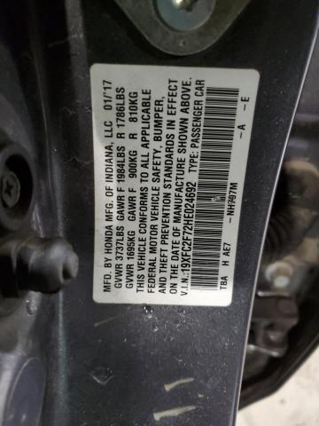 2017 HONDA CIVIC EX - 19XFC2F72HE024692