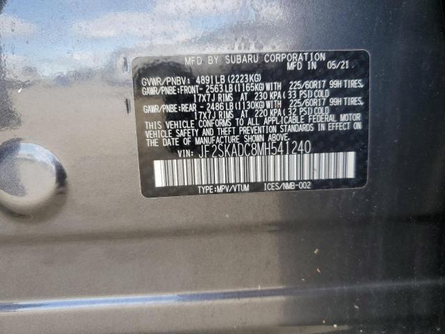 2021 SUBARU FORESTER JF2SKADC8MH541240