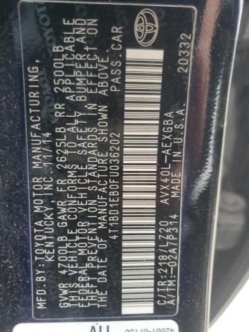 2015 TOYOTA AVALON HYB 4T1BD1EB0FU036202