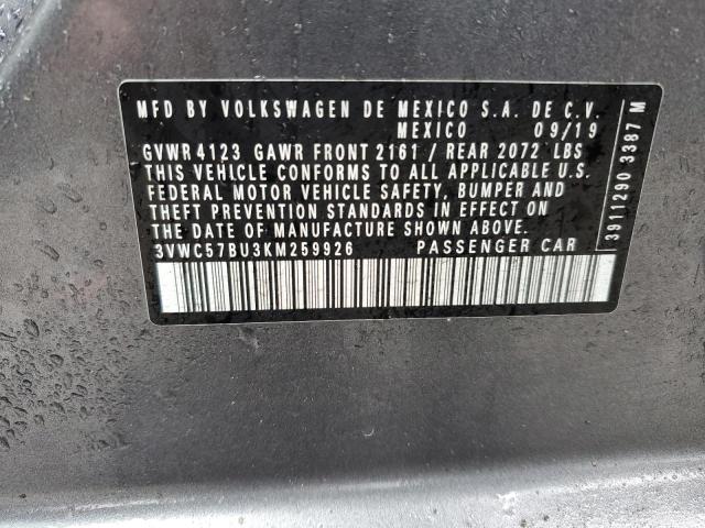 2019 VOLKSWAGEN JETTA S - 3VWC57BU3KM259926