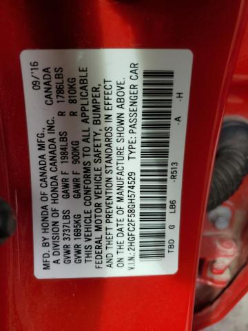 2016 HONDA CIVIC LX - 2HGFC2F58GH574529