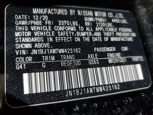 2021 NISSAN ROGUE SPOR JN1BJ1AW7MW423162