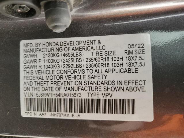 2022 HONDA CR-V EX - 5J6RW1H54NA015673