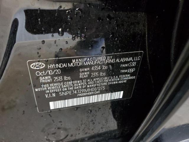 2021 HYUNDAI SONATA 5NPEJ4J29MH081275
