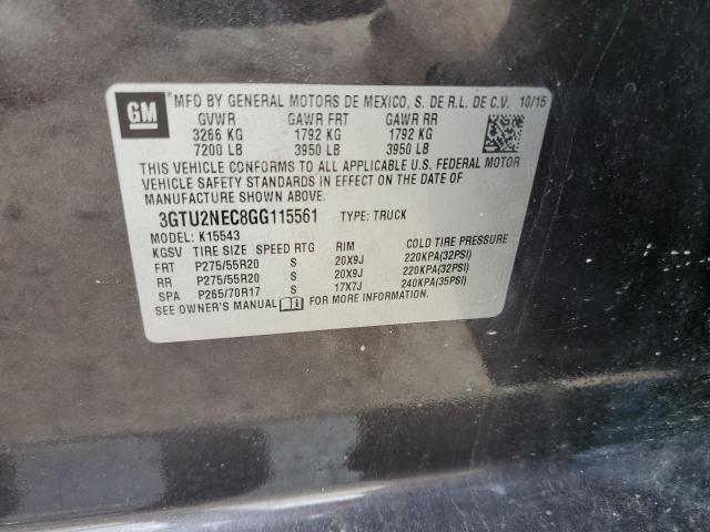 2016 GMC SIERRA K15 - 3GTU2NEC8GG115561