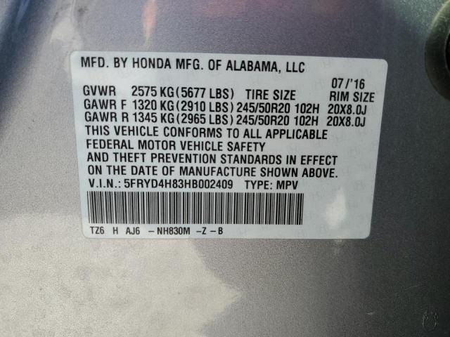 2017 ACURA MDX ADVANC - 5FRYD4H83HB002409