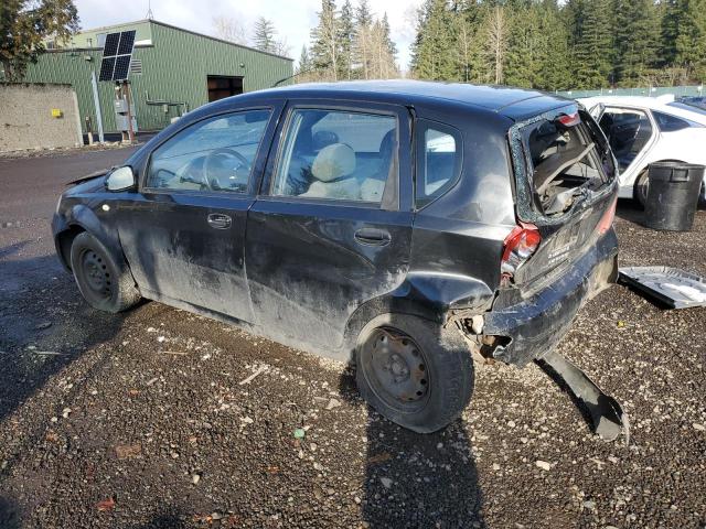 CHEVROLET AVEO BASE 2005 black  gas KL1TD62635B371629 photo #3